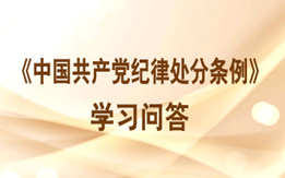 《中国共产党纪律处分条例》学习问答